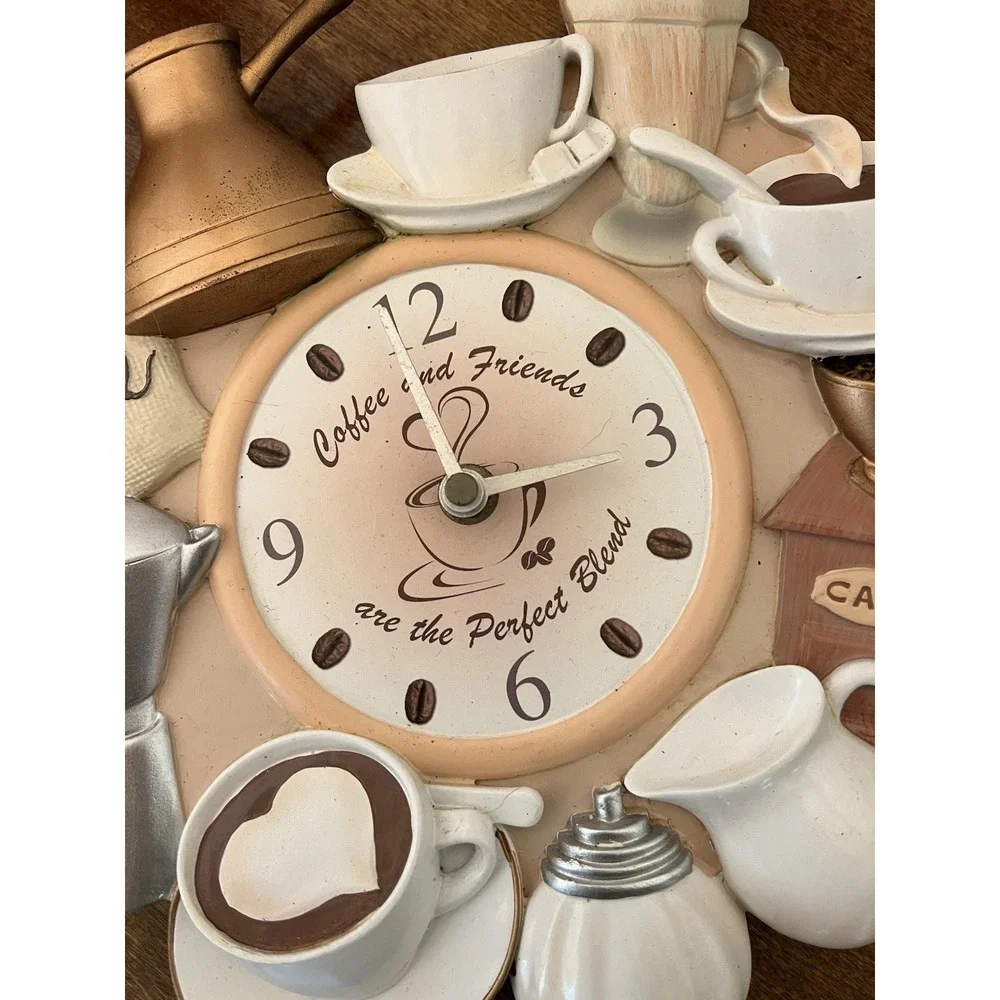 The Perfect Blend Coffee-Inspired Sculptural Wall Clock Bradford Exchange